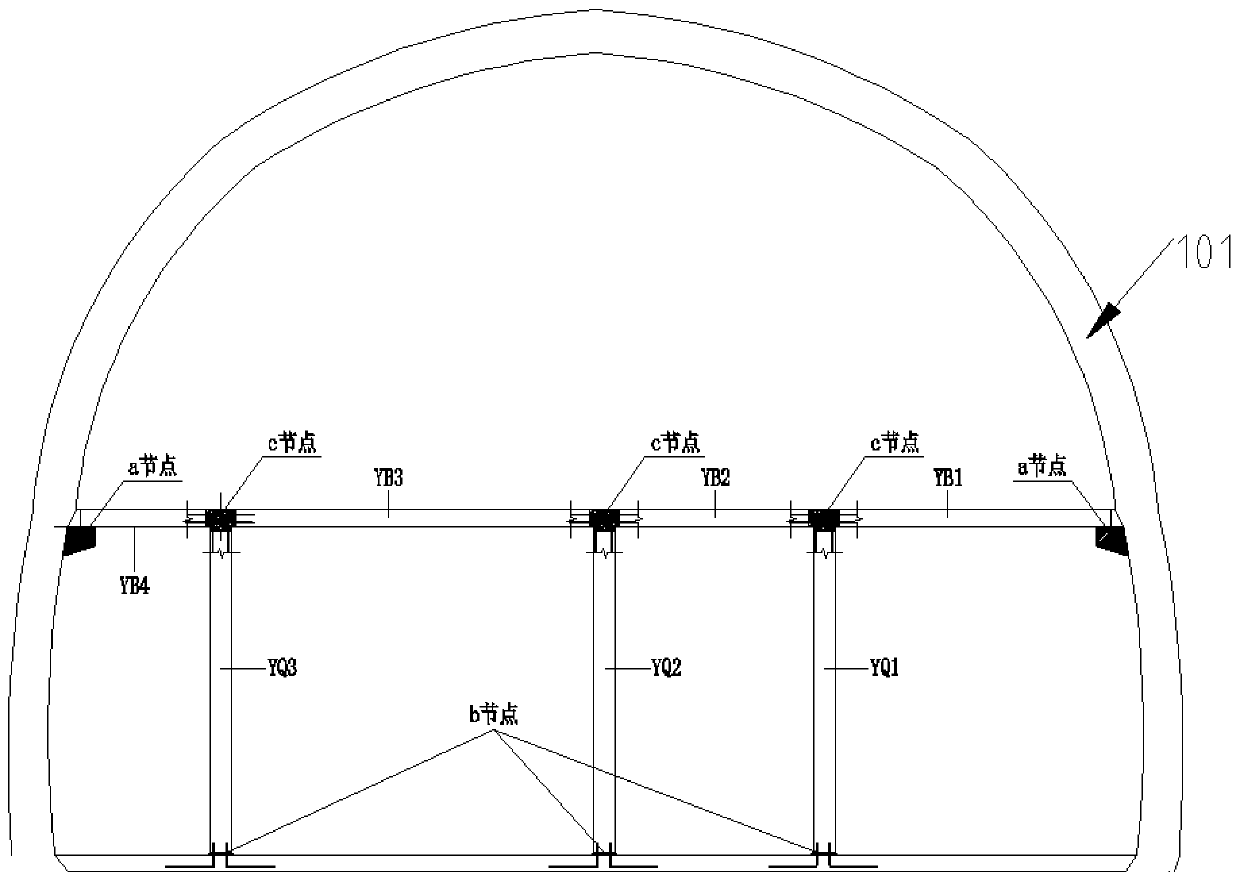 A method for assembling segmented components of a tunnel-type comprehensive utility gallery