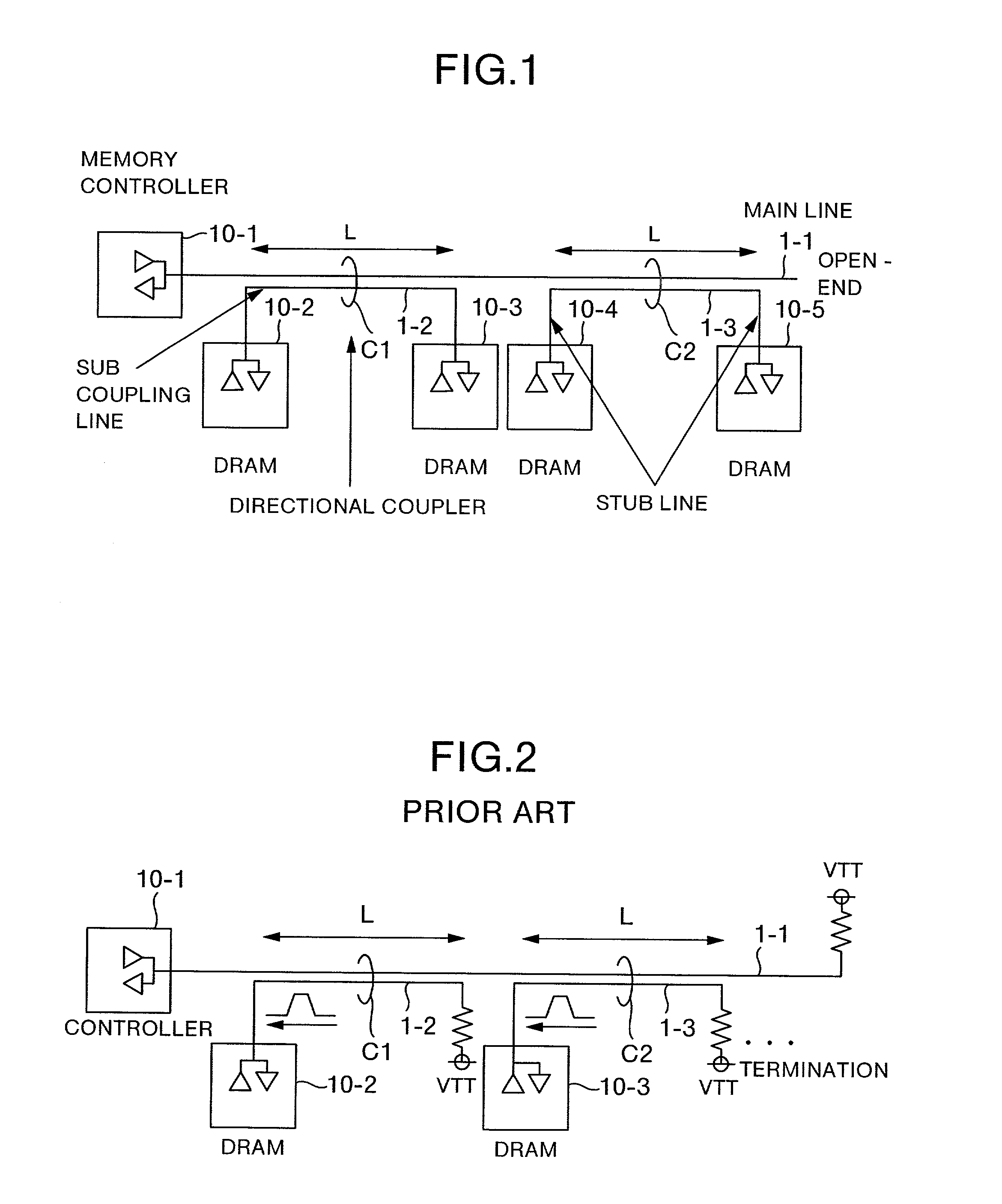 Data transmission system of directional coupling type using forward wave and reflection wave