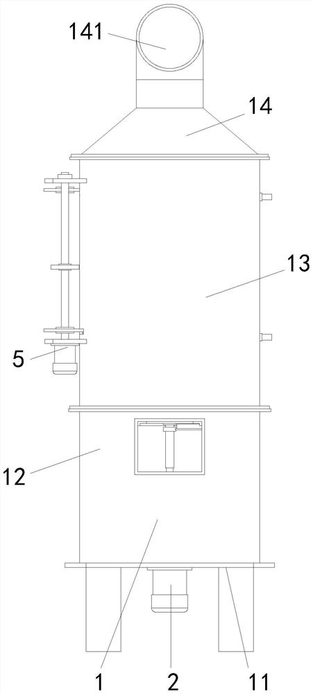 Circulating spray absorption tower for flue gas purification treatment