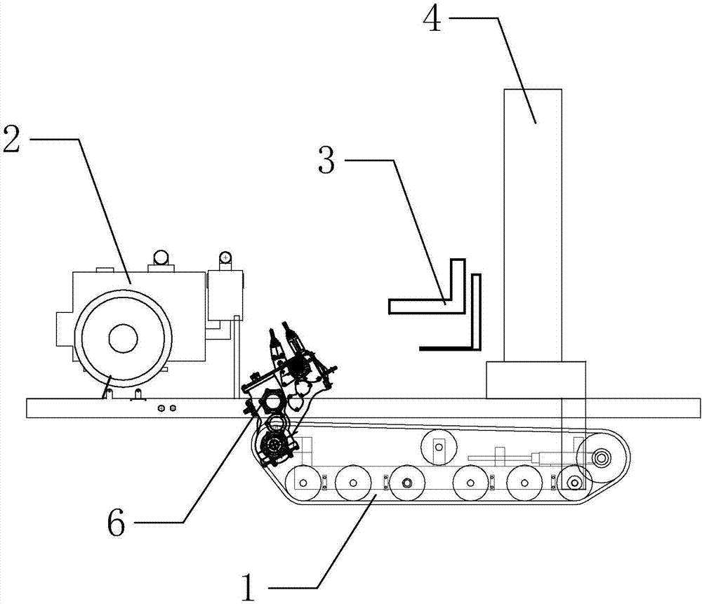 A crawler-type cargo lifting transfer machine