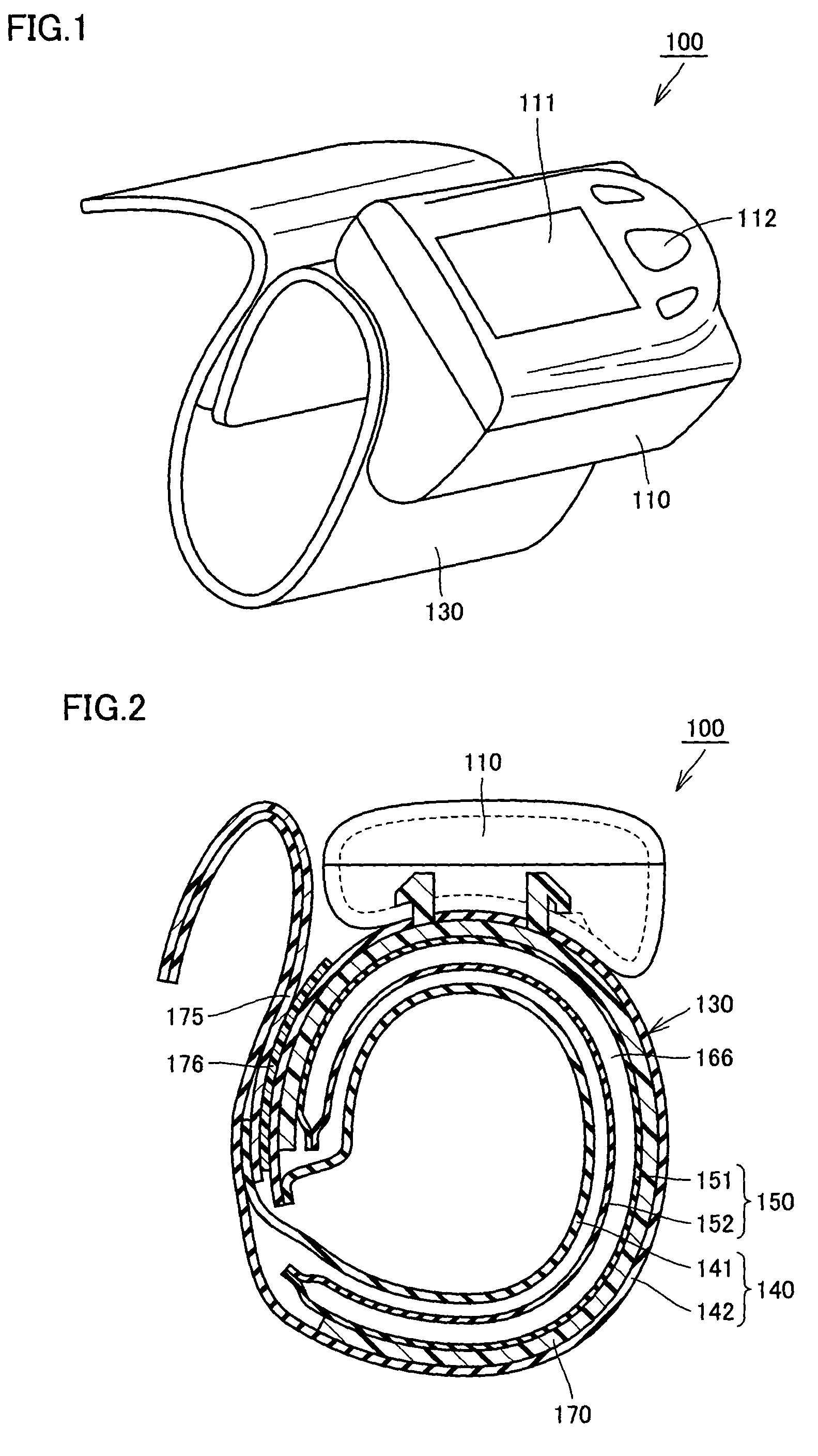 Cuff for blood pressure monitor, and blood pressure monitor having the same