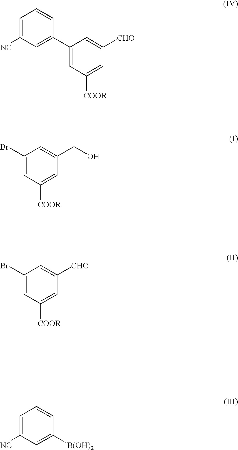 Process for producing 5-(3-cyanophenyl)-3-formylbenzoic acid compound