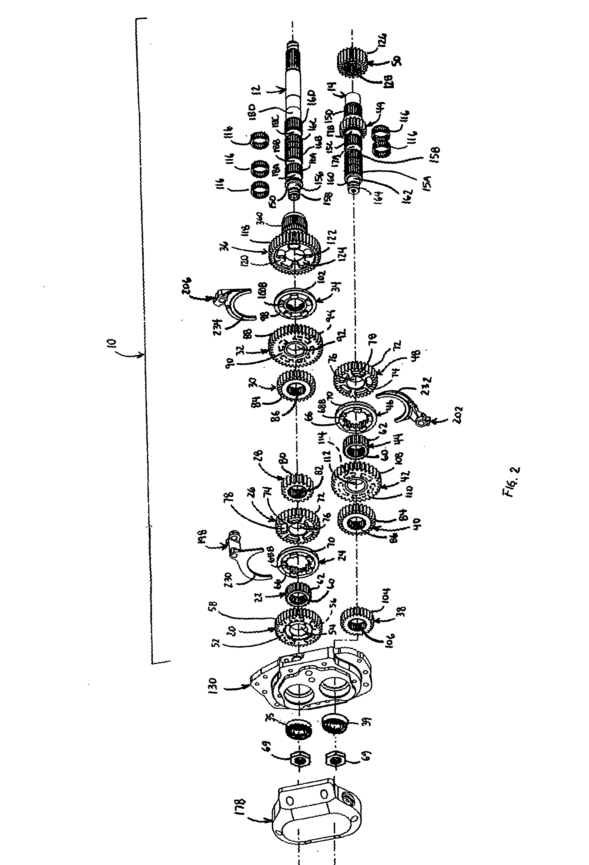 Six speed motorcycle transmission