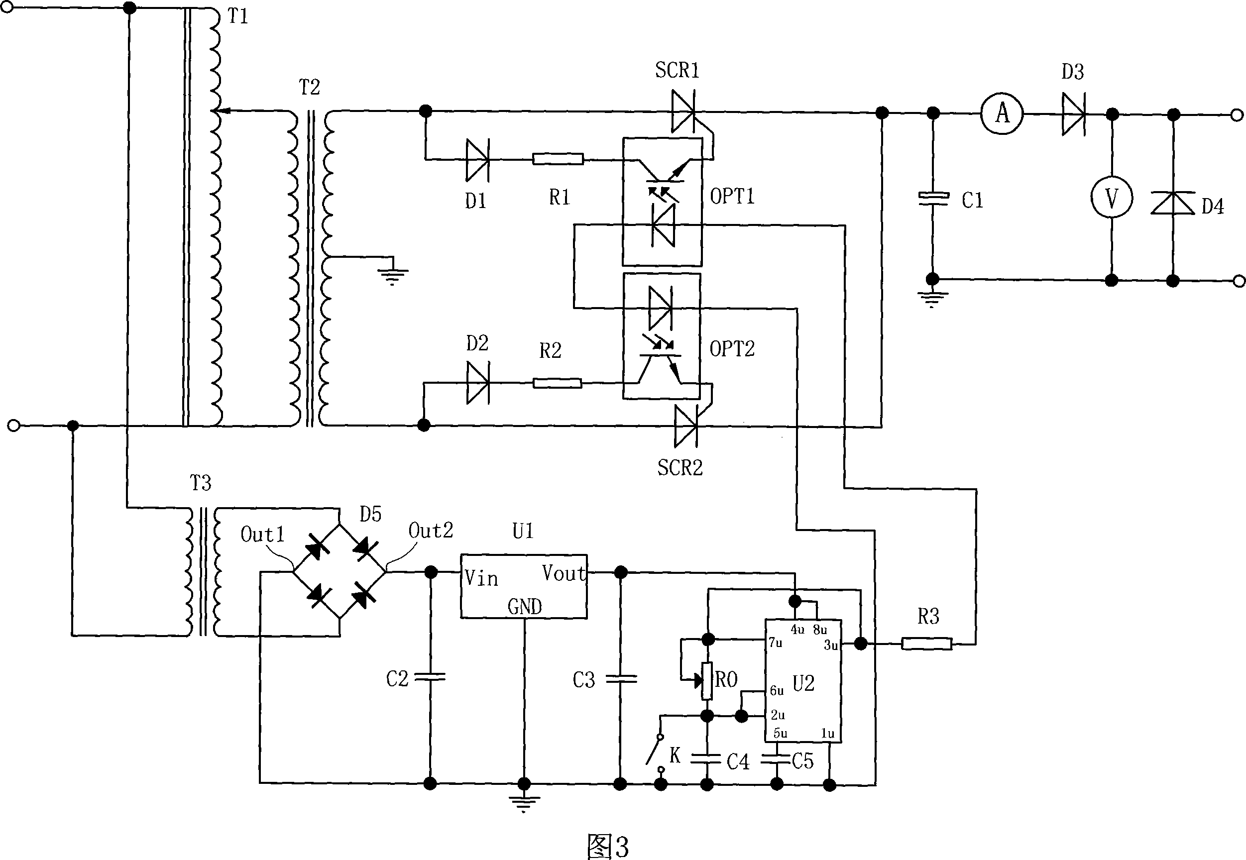 Pressure regulating on-off circuit