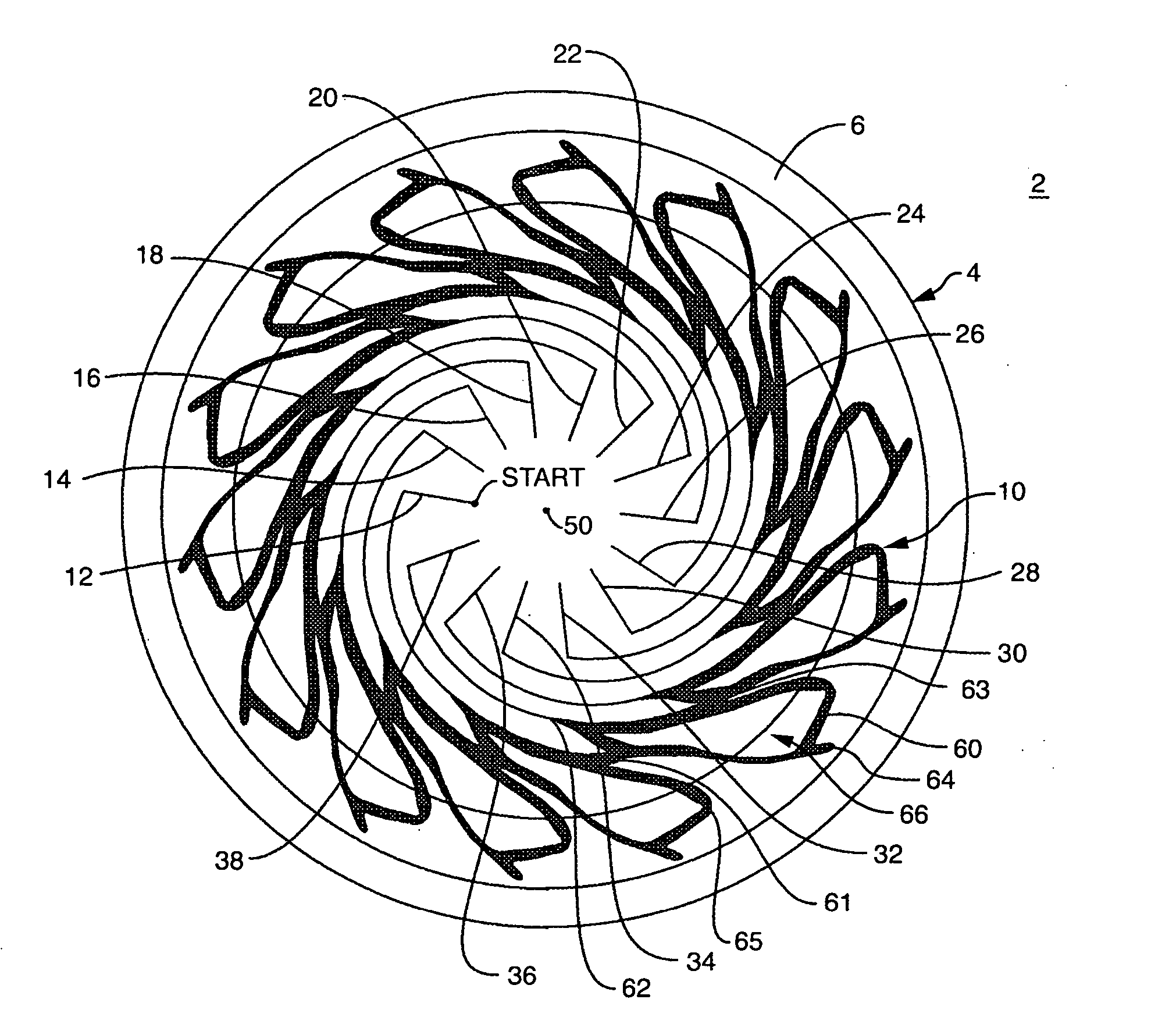 Leaky wave antenna with radiating structure including fractal loops