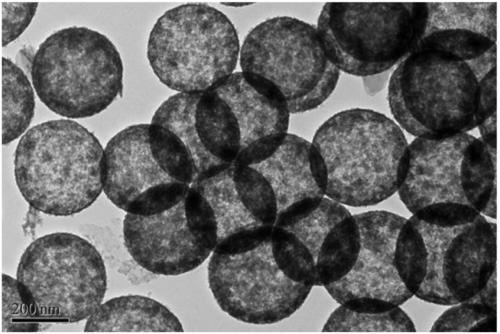 A hollow vesicle nanocomposite material doped with gadolinium and its preparation and application