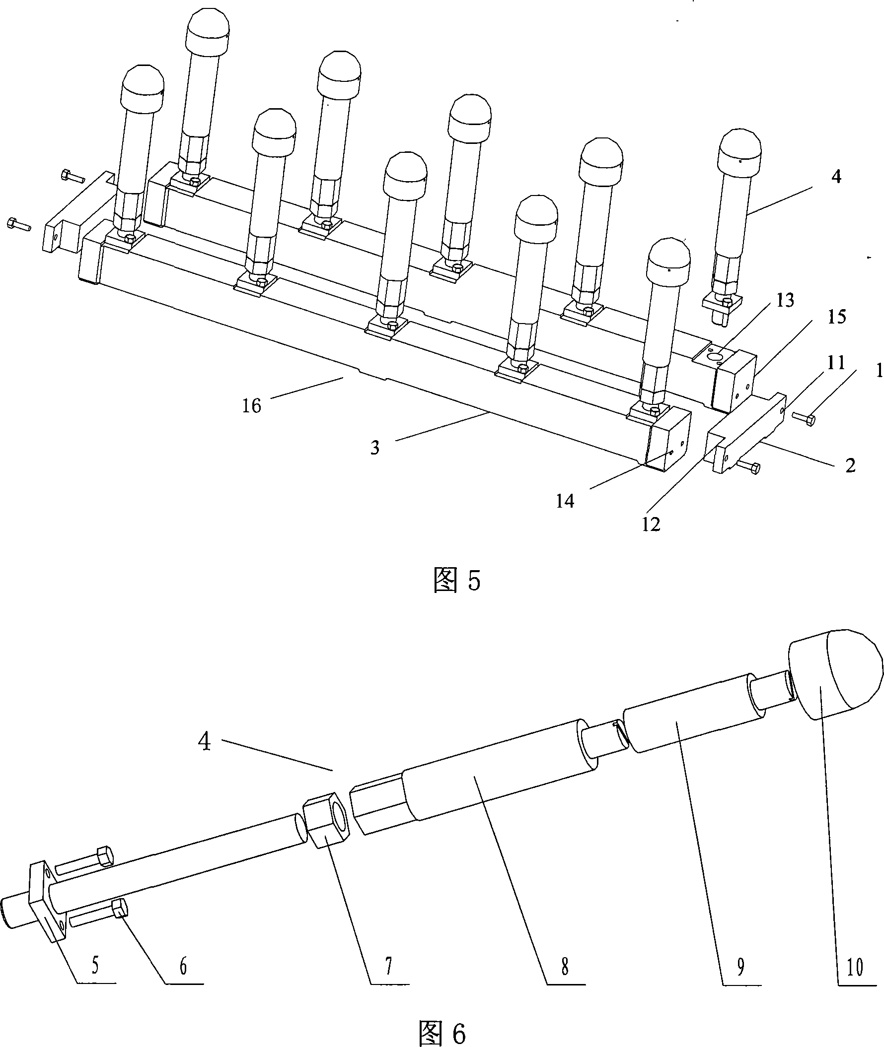 Combined skin-covering face measuring flexible multi-point support device