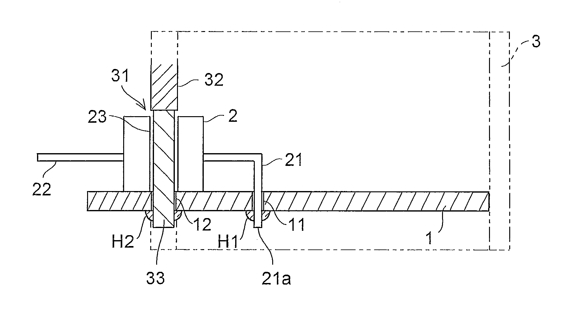 Terminal structure of an electronic component