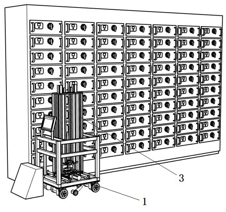 Low-voltage power distribution cabinet operation robot and control system