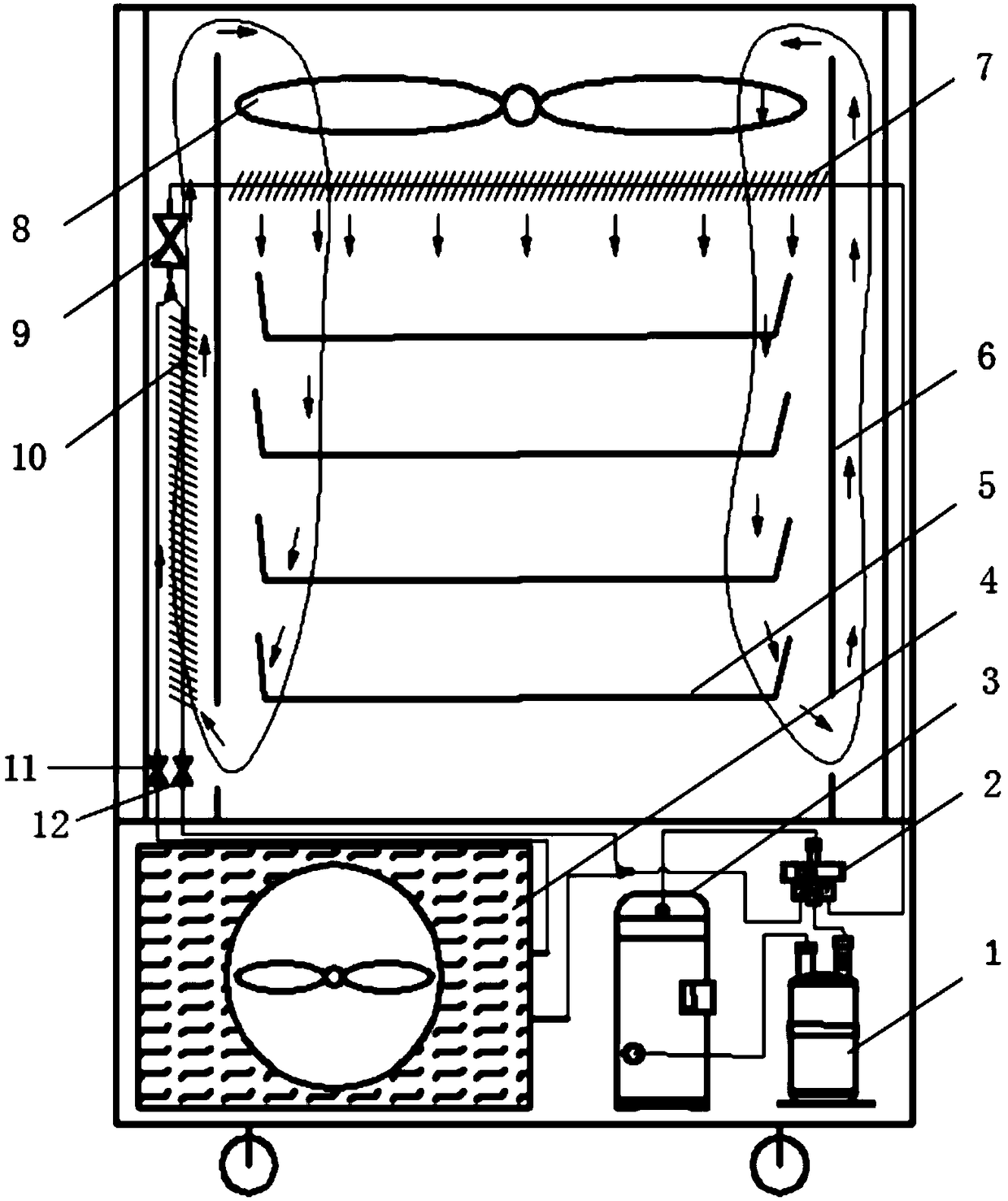 Closed-loop double-evaporator drying heat pump and volatile oil recovery method