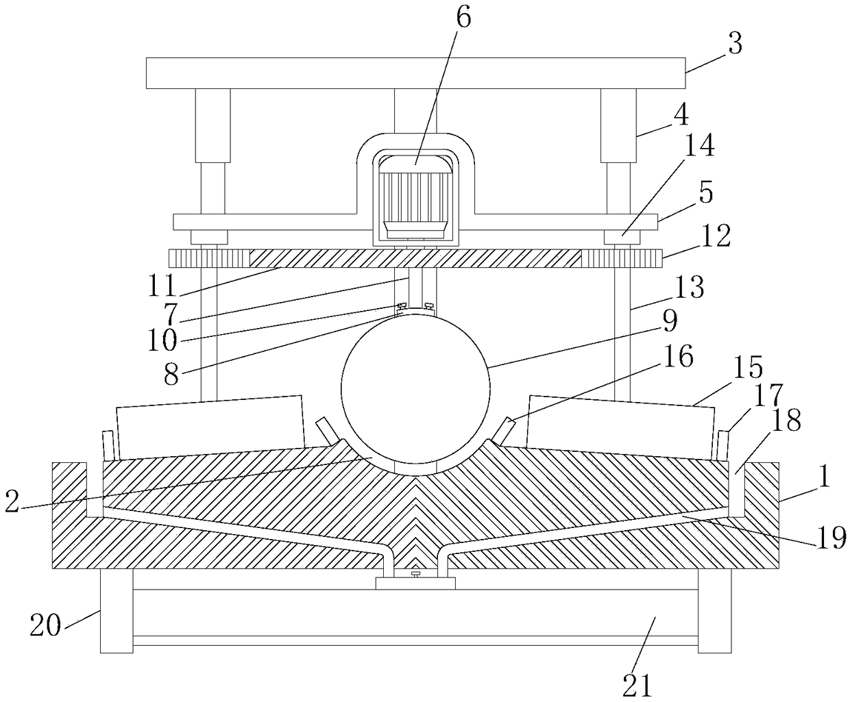 Silica powder grinding device for electricians