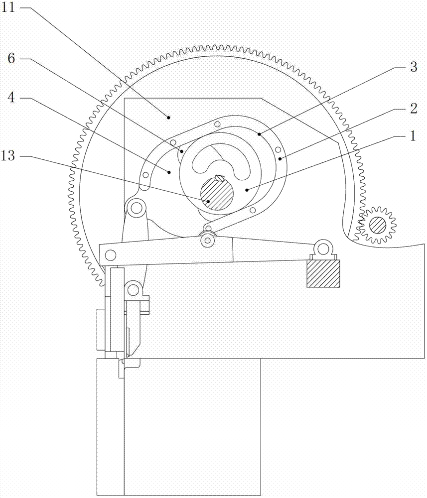 Actuating mechanism of mechanical shearing machine