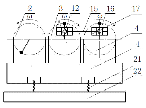 Three-shock-excitation-motor elliptical vibrating screen based on elastic coupling