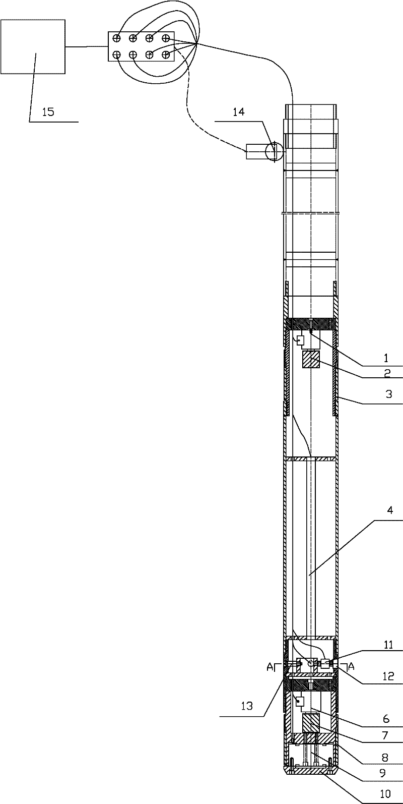 Soil body in situ test device and test method applying same