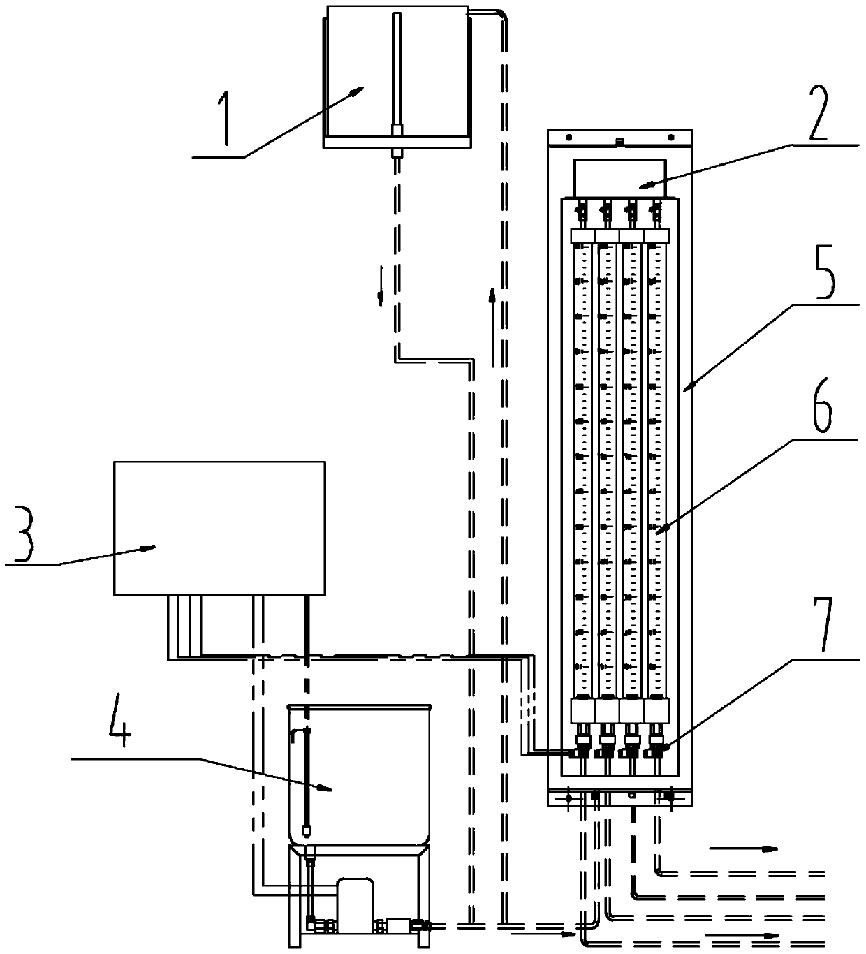 An automatic water pipe type sedimentation meter measuring device