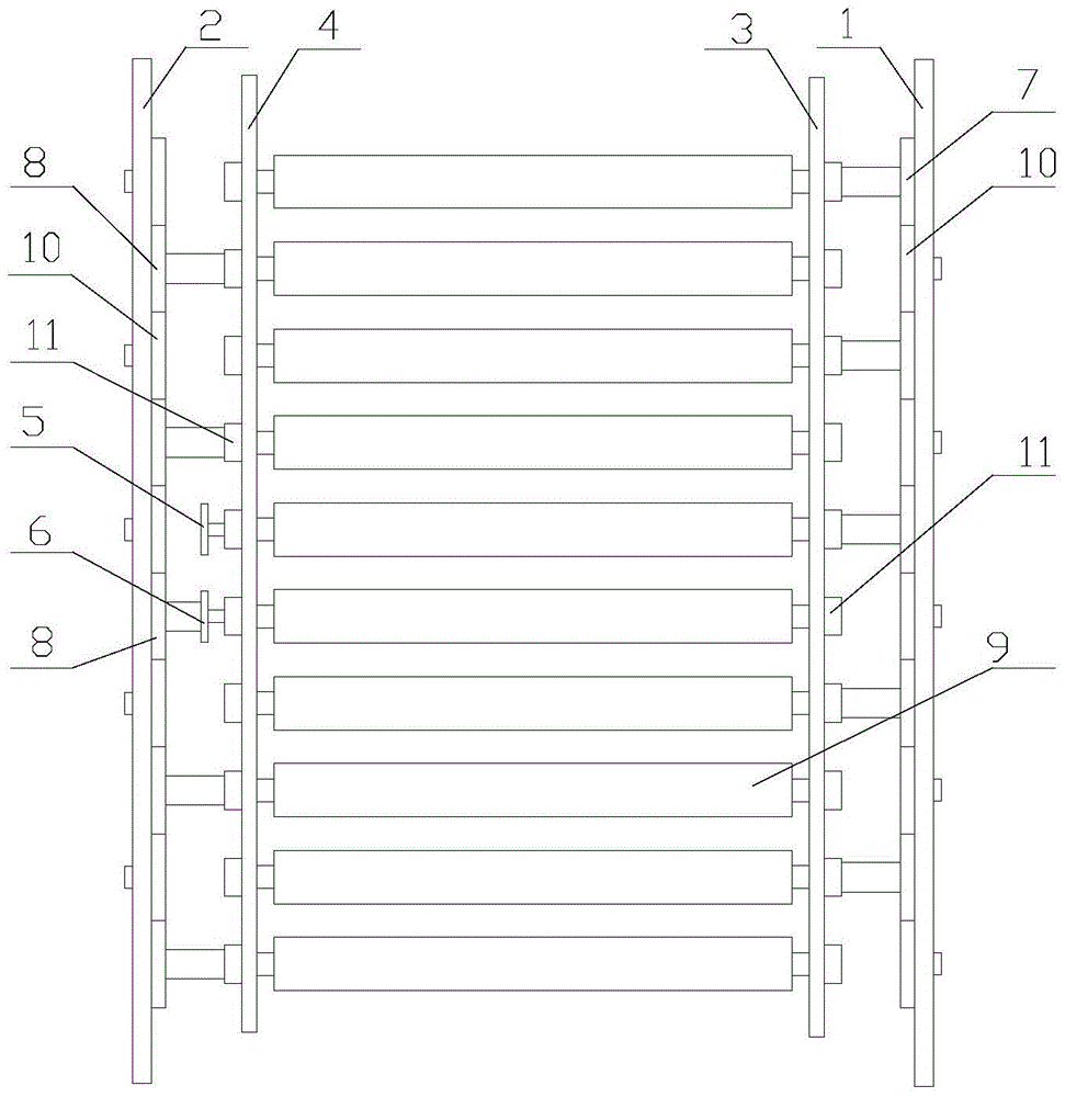 A transmission device of a powdery emulsion explosive robot palletizing waiting machine