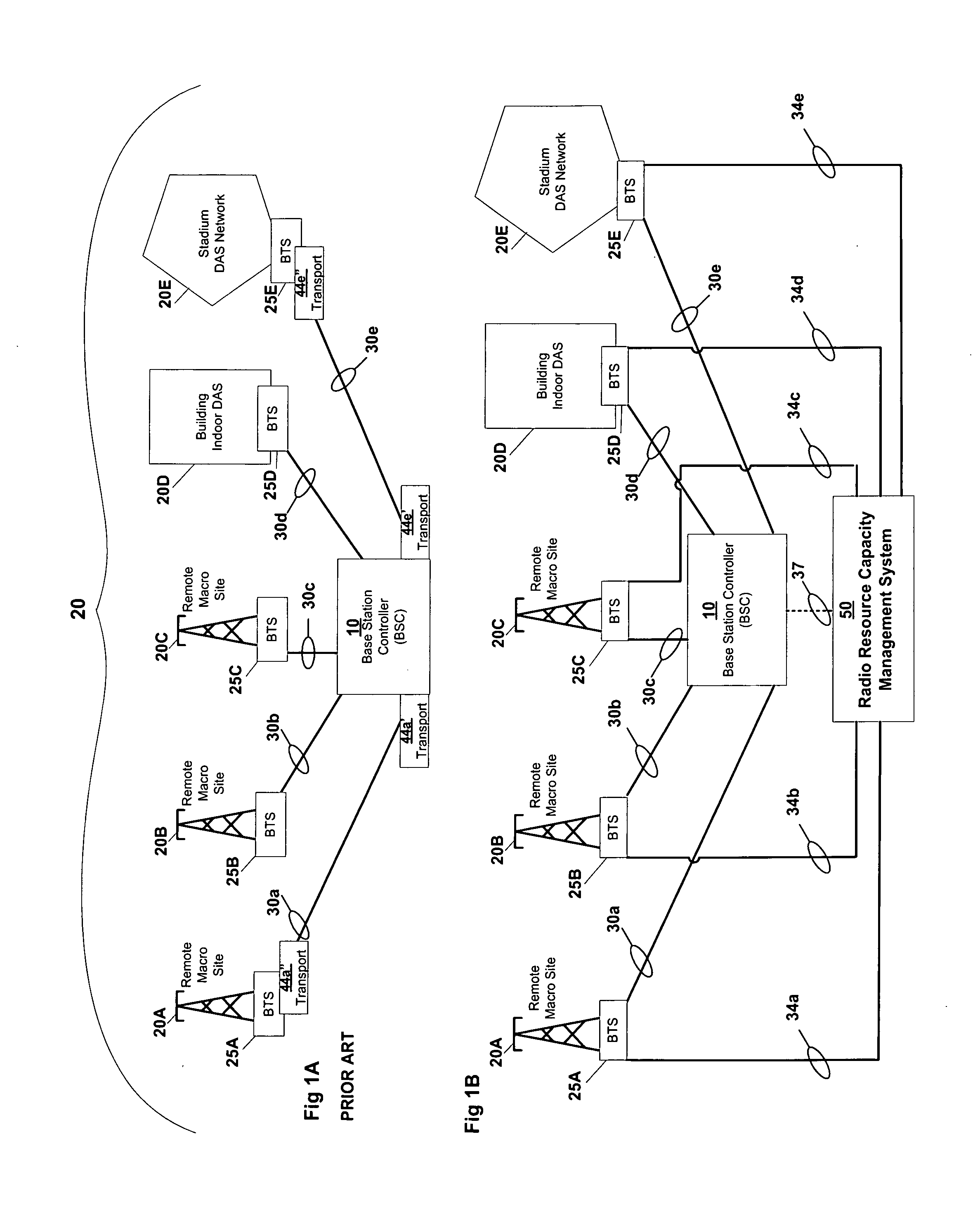 Method and system for switching cellular base station capacity