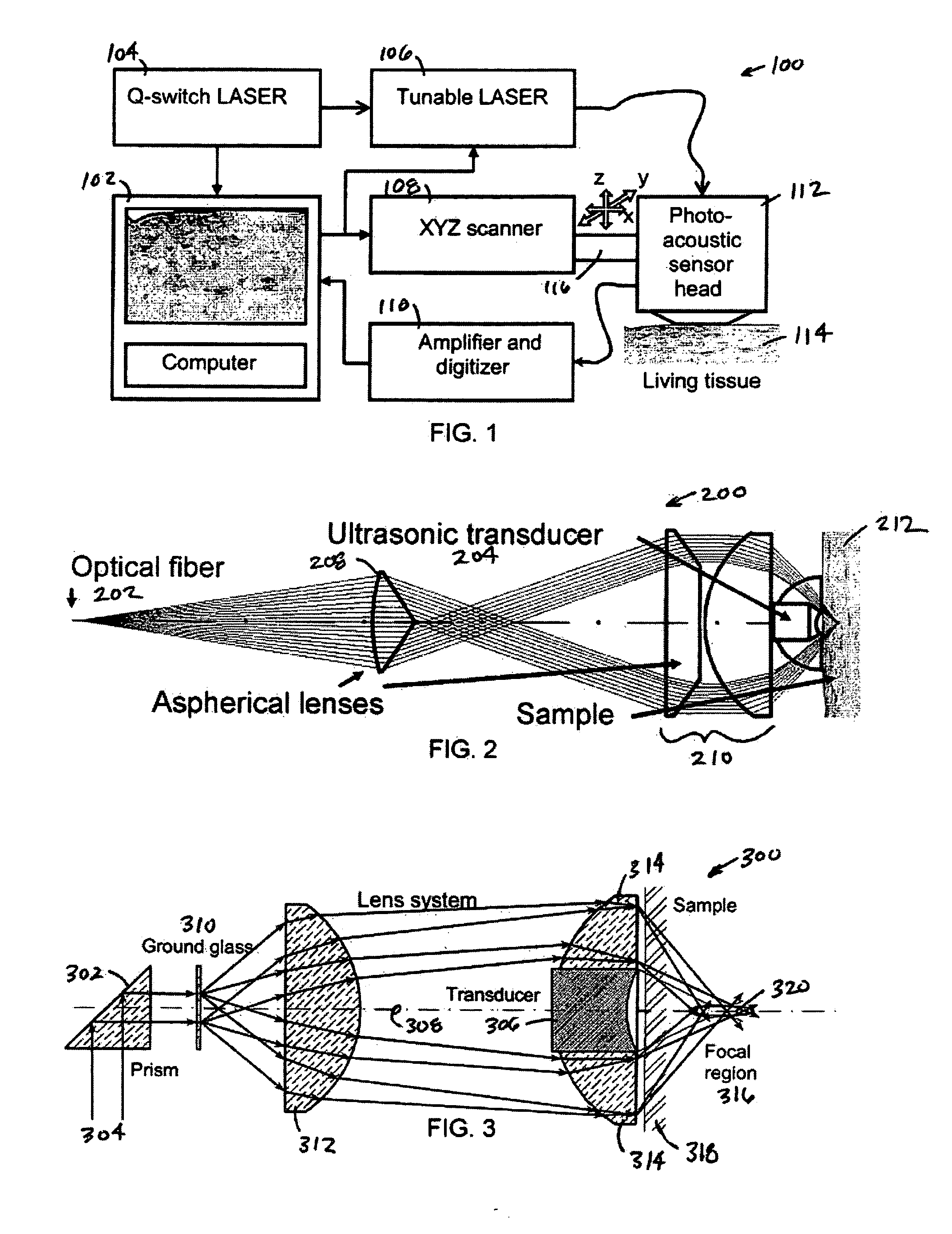 Method, system and apparatus for dark-field reflection-mode photoacoustic tomography
