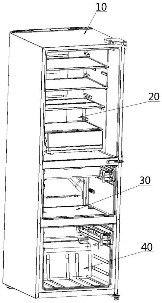 A refrigerator with an ice maker