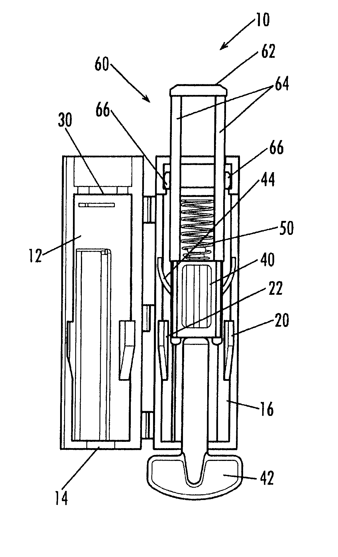 Lancing device with reuse prevention mechanism