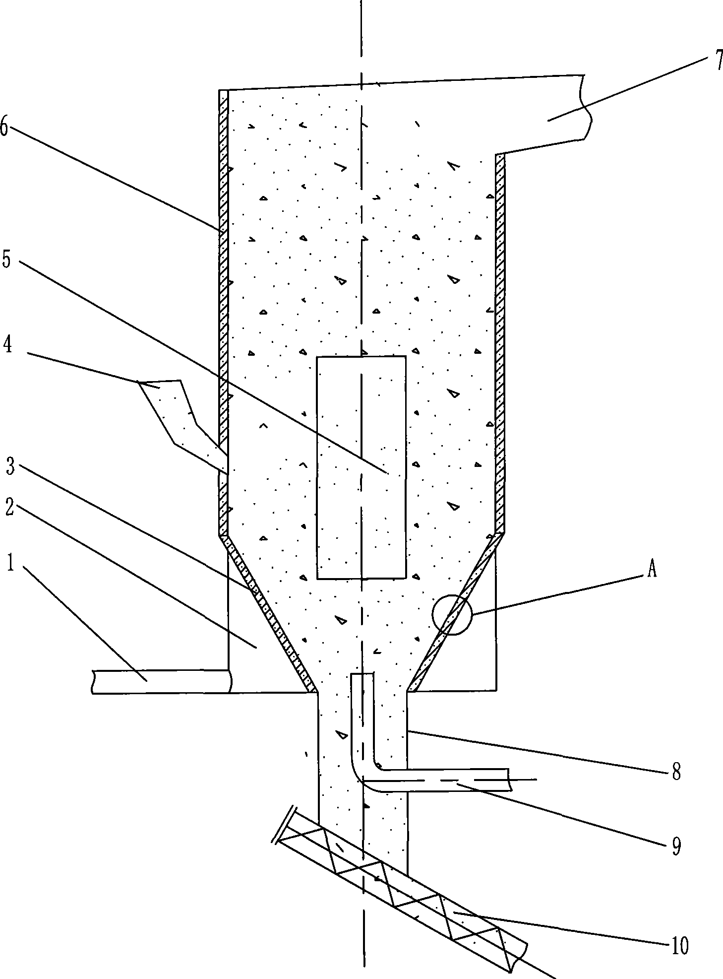 Combined fluidized bed slag cooling apparatus