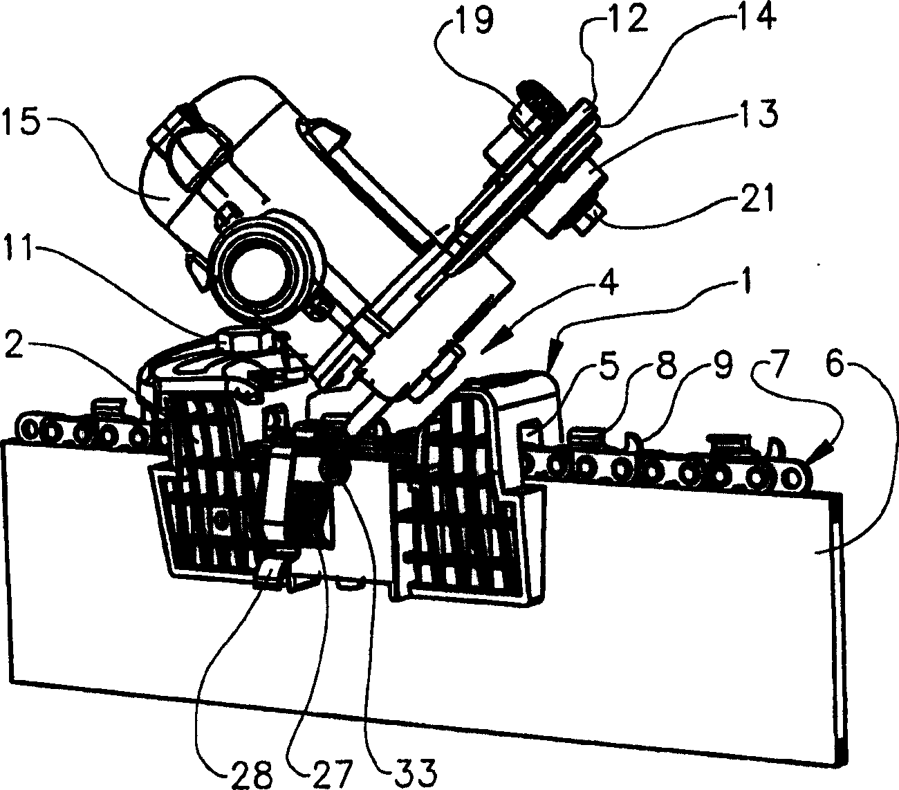 Device for sharpening chain saw teeth