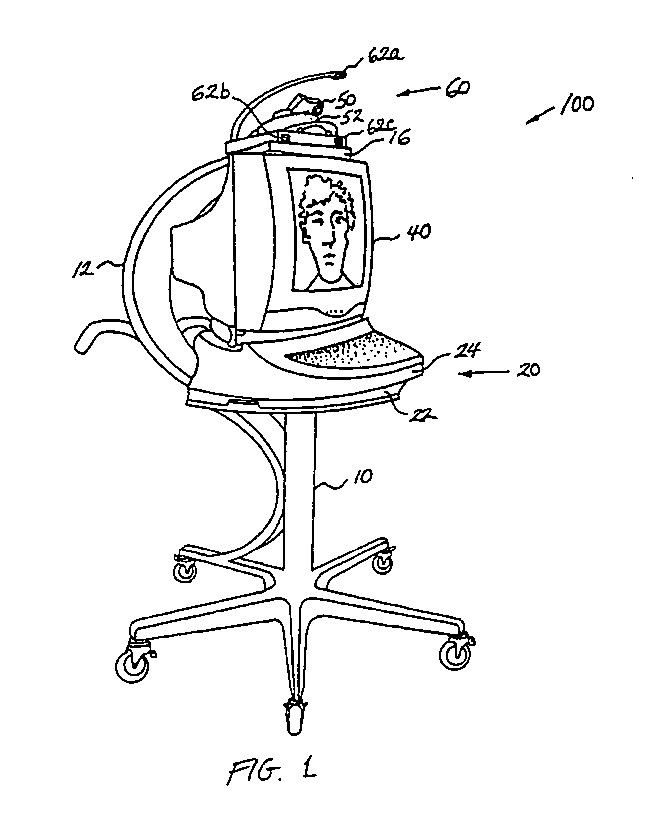 Teleconferencing robot with swiveling video monitor