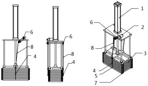 Pressing plate space increasing method for polymer lithium ion battery fixture formation cabinet