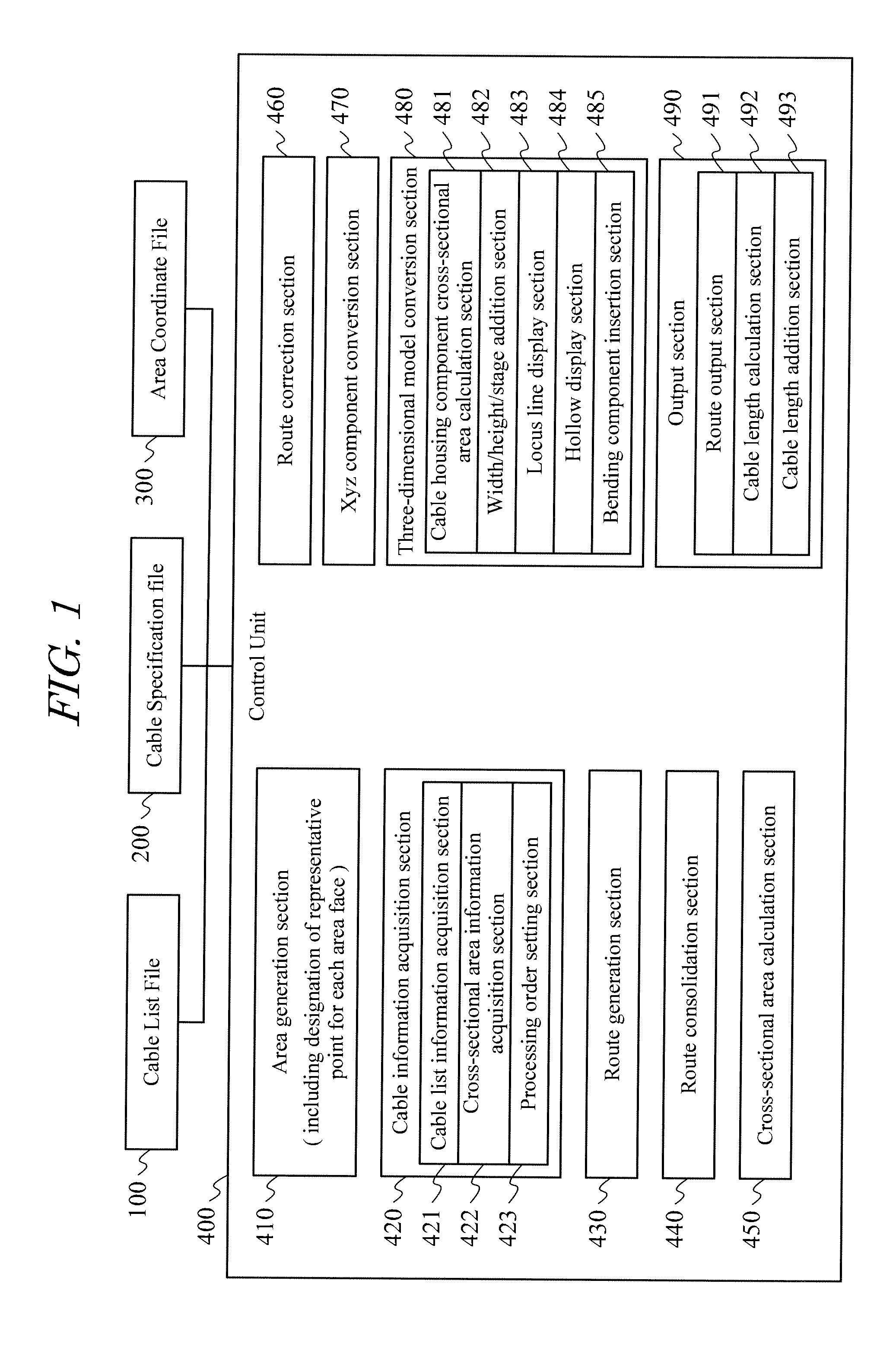 Generation device of three-dimensional arrangement adjustment cad data for cable housing components, and control method and control program for same
