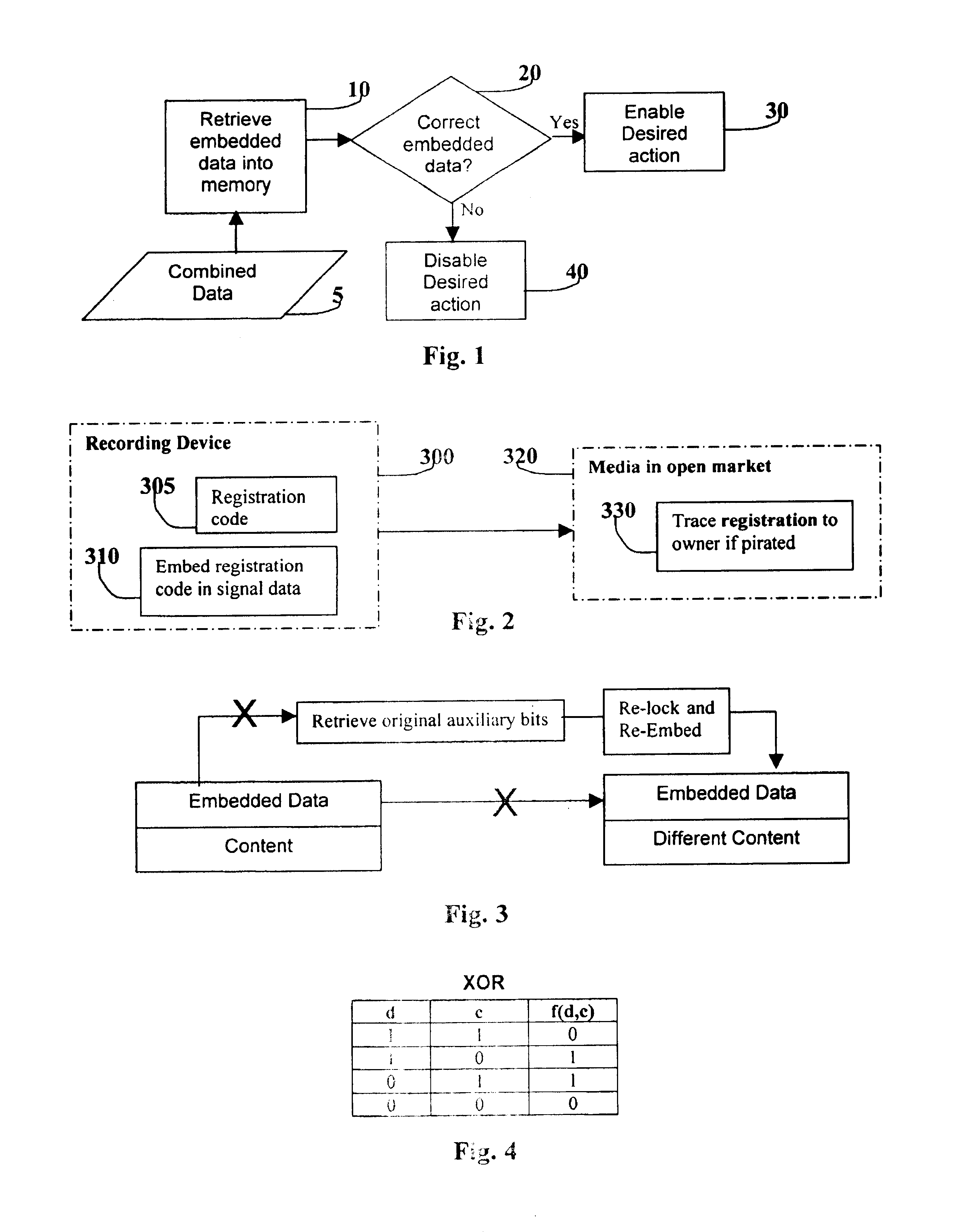 Method and apparatus for robust embedded data