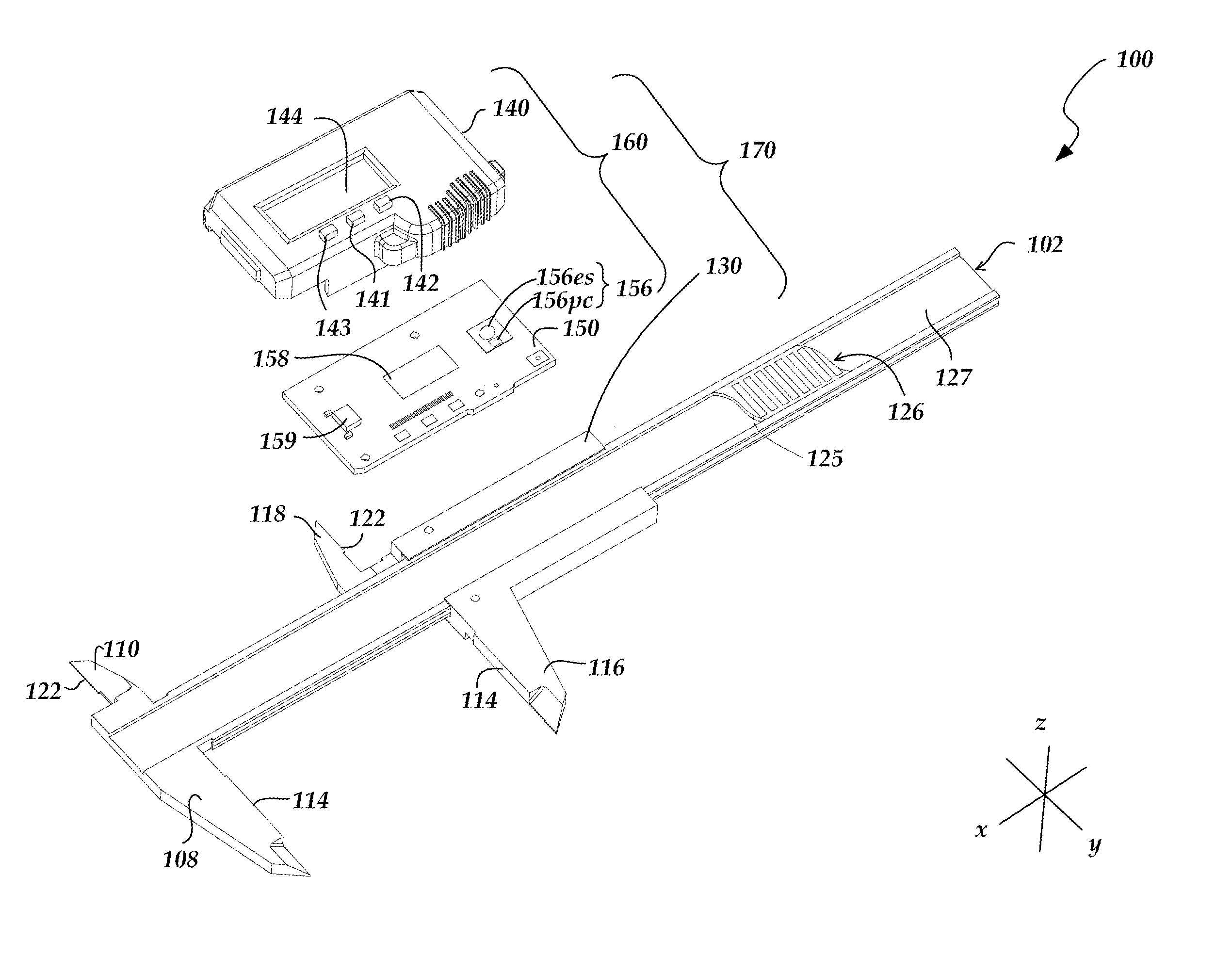 Electronic Caliper Configured to Generate Power for Measurement Operations