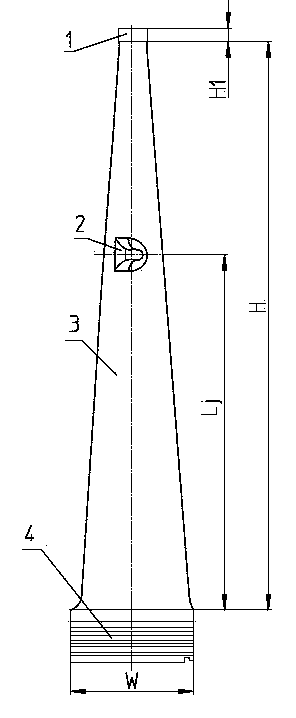 Final-stage moving blade of wet cooling steam turbine