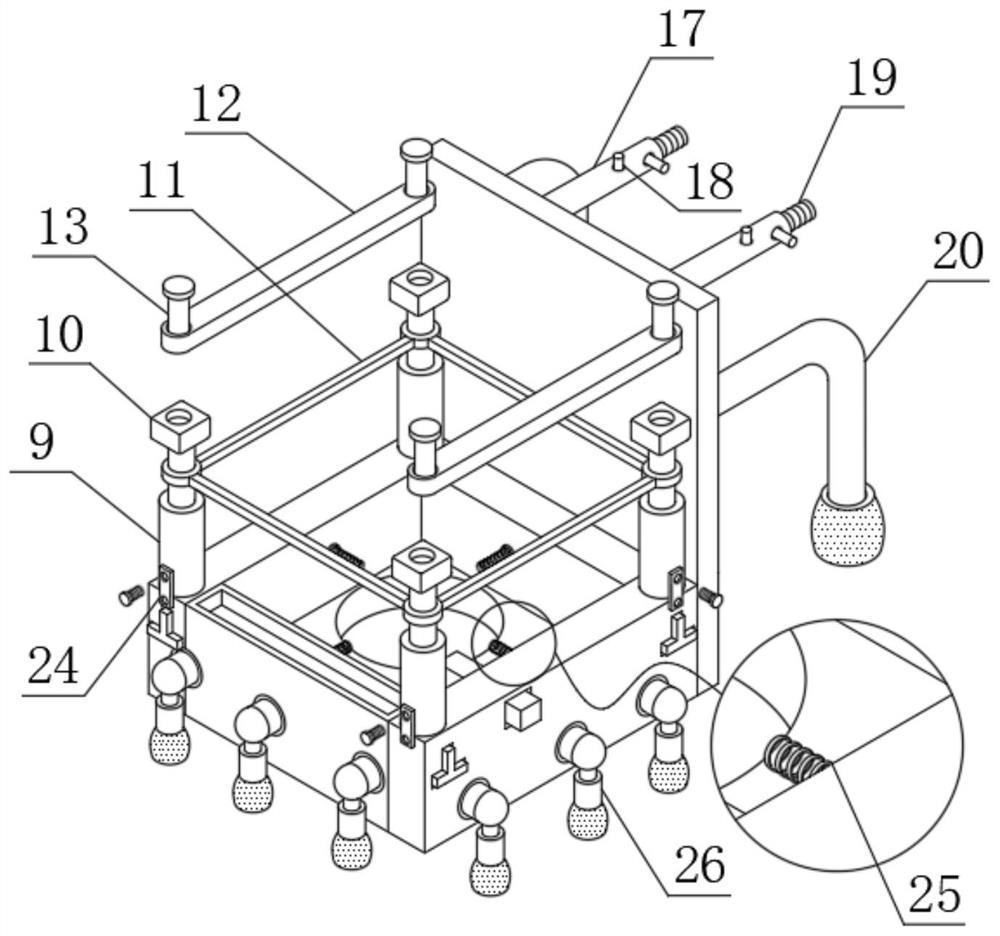 Modular assembly type air source air conditioner indoor unit mounting structure