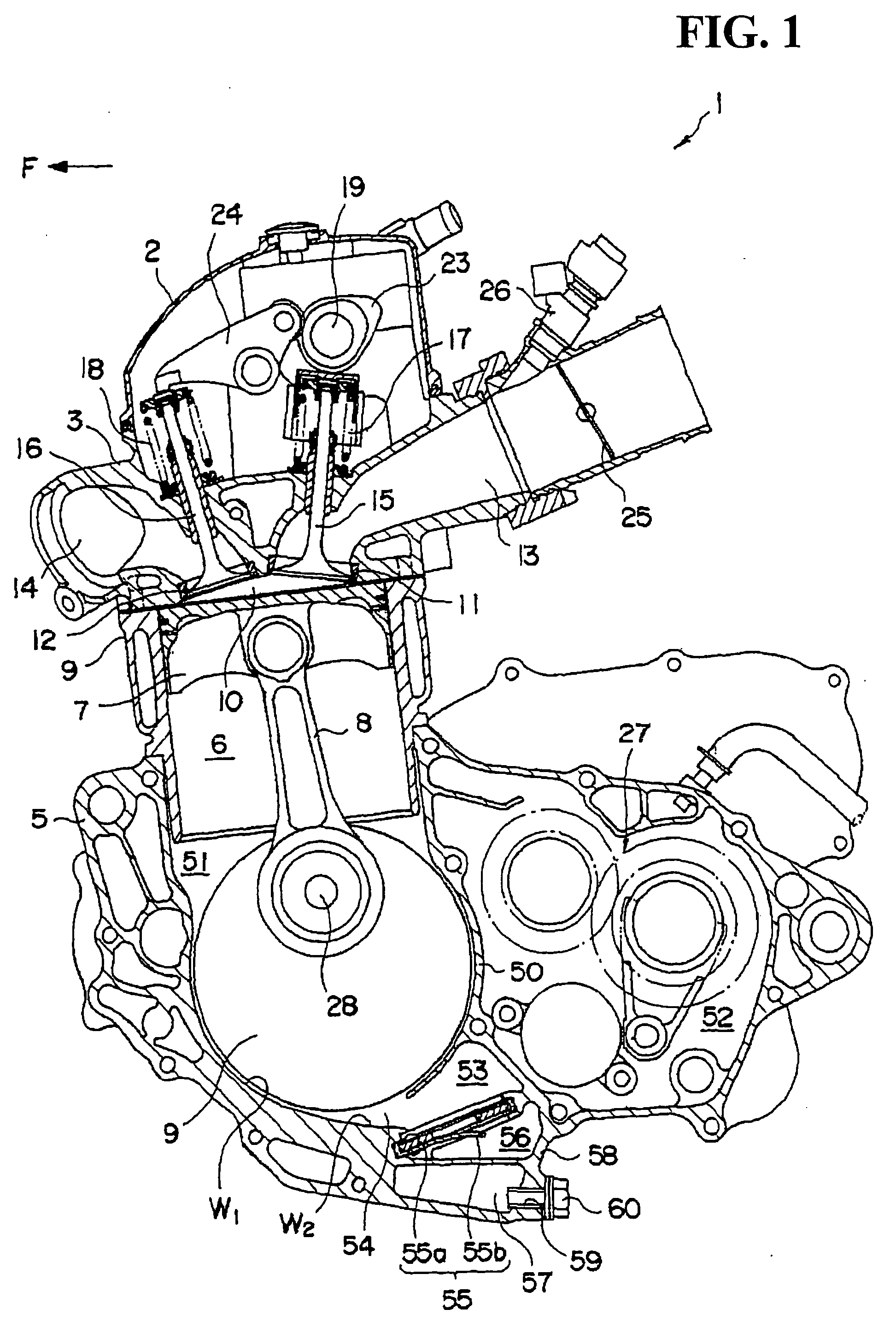 Lubrication structure of engine