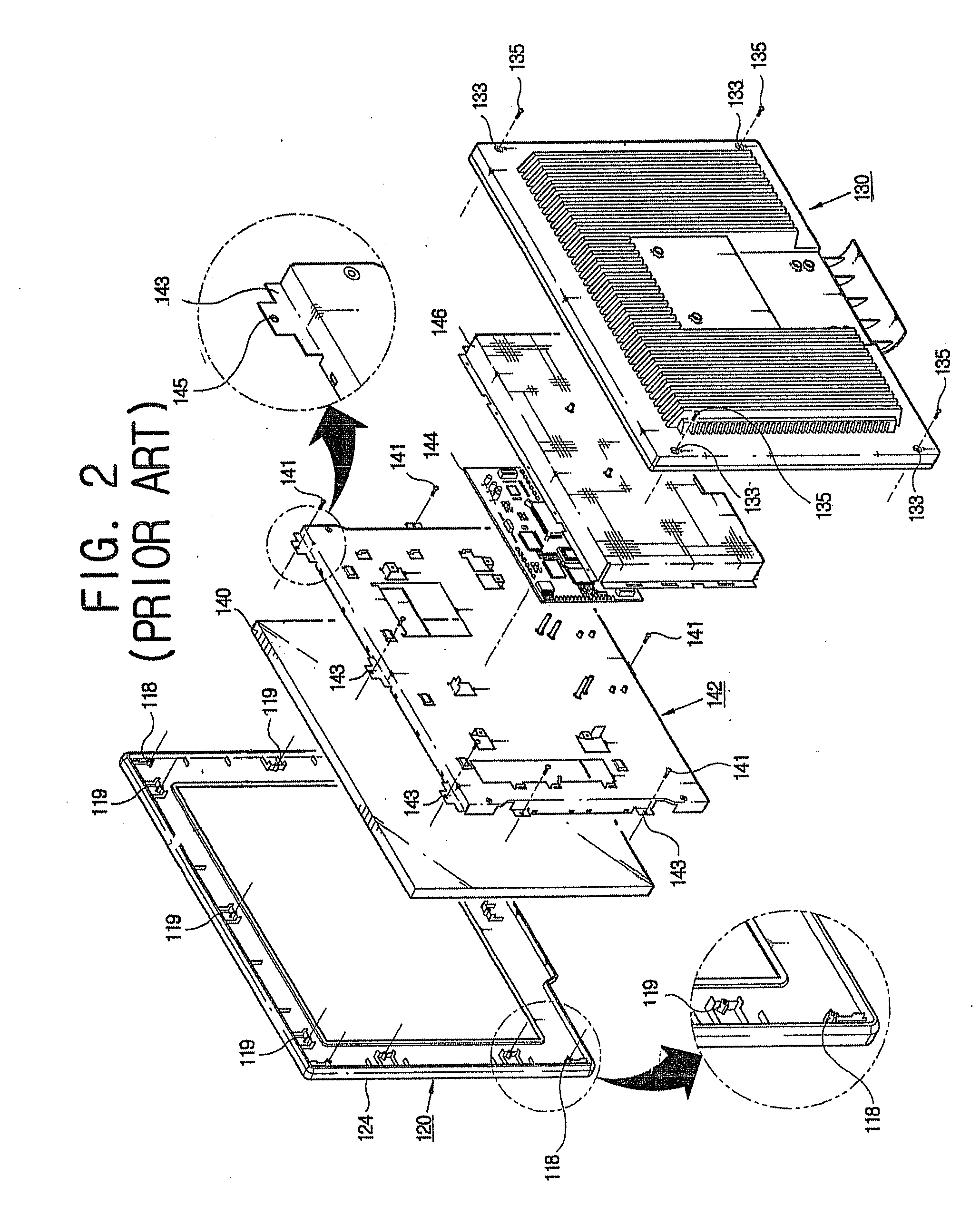 Thin display apparatus