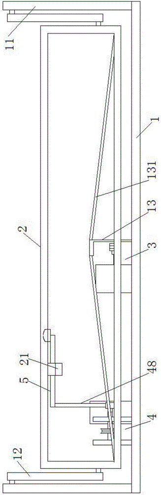 Bed frame structure of intelligent sleep-assisting health-care shaking table and health-care shaking table