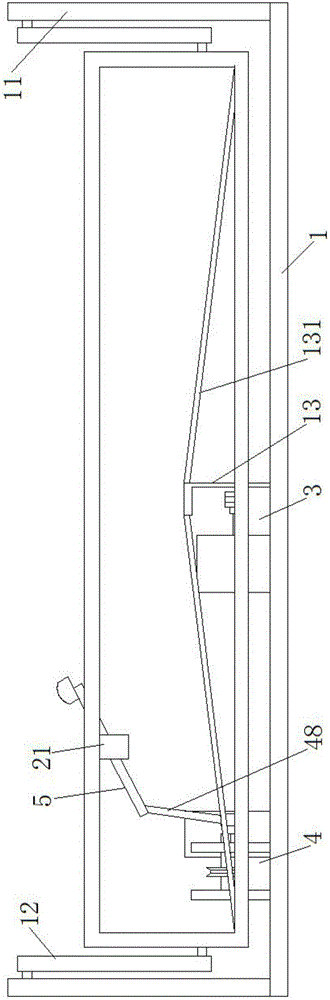 Bed frame structure of intelligent sleep-assisting health-care shaking table and health-care shaking table