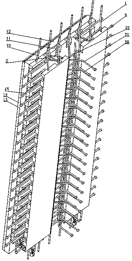 T-shaped assembling integral type shear wall external wall panel and construction method