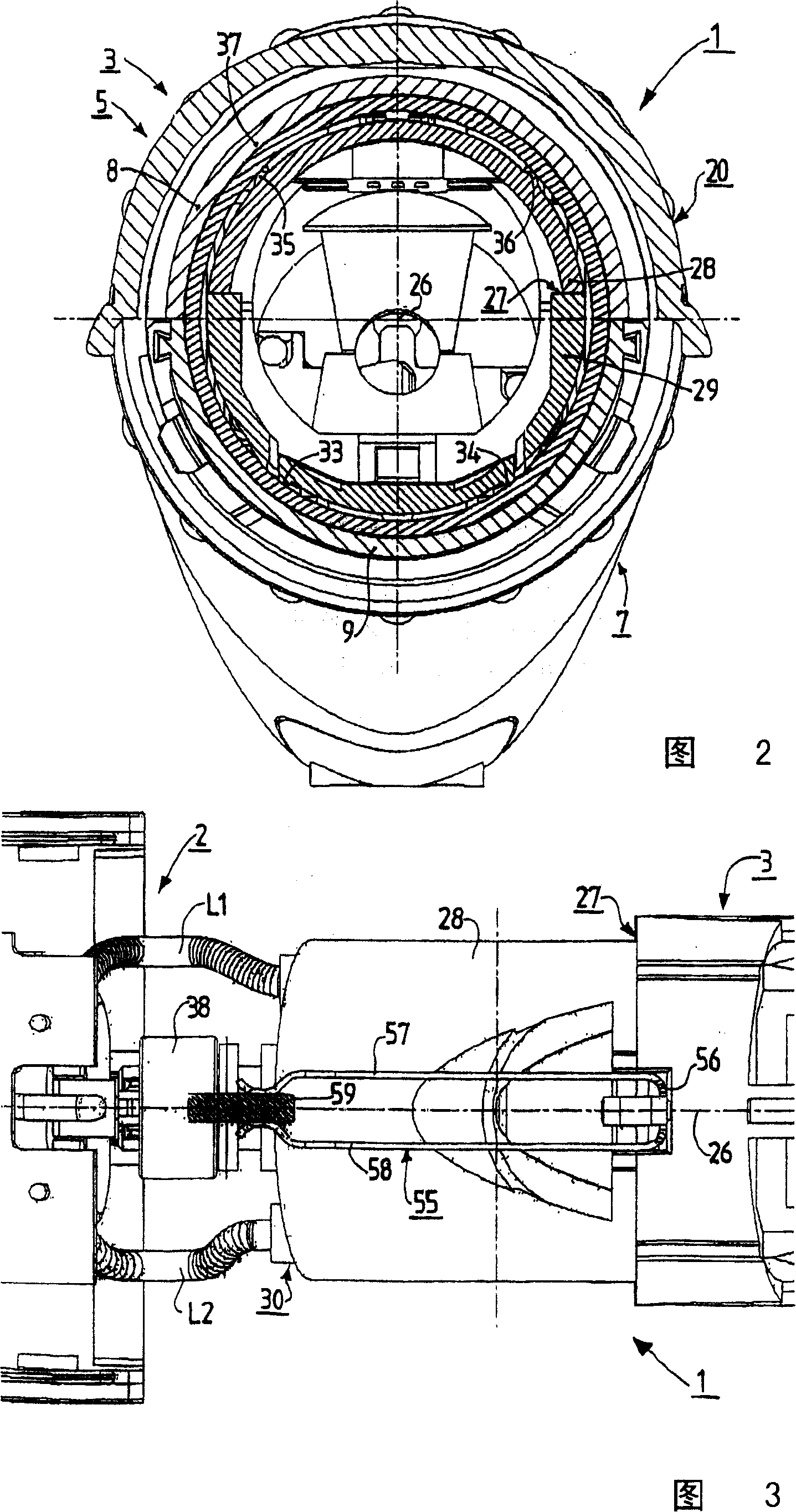 Personal care apparatus with an automatically pivotable head part