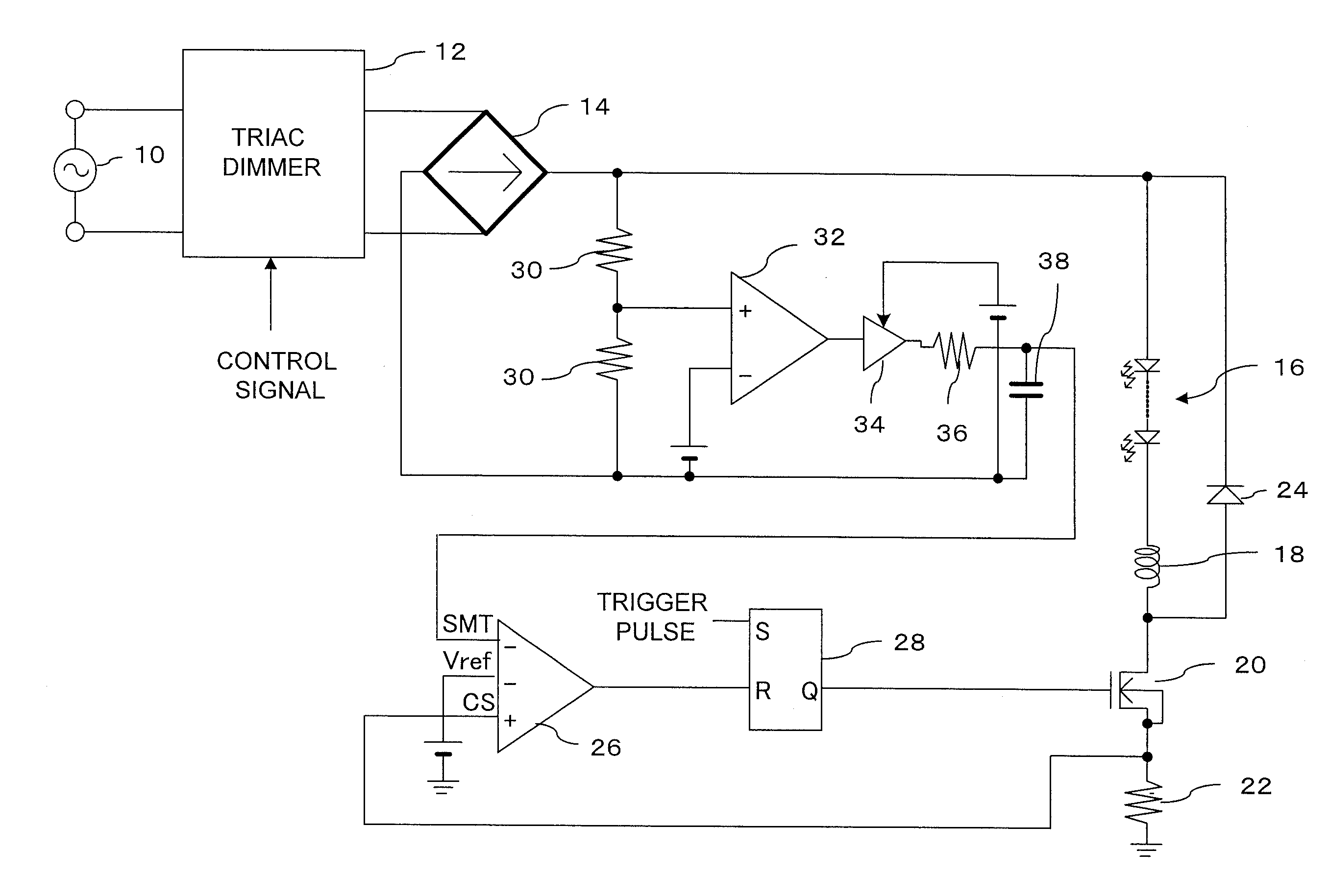 LED dimmer circuit