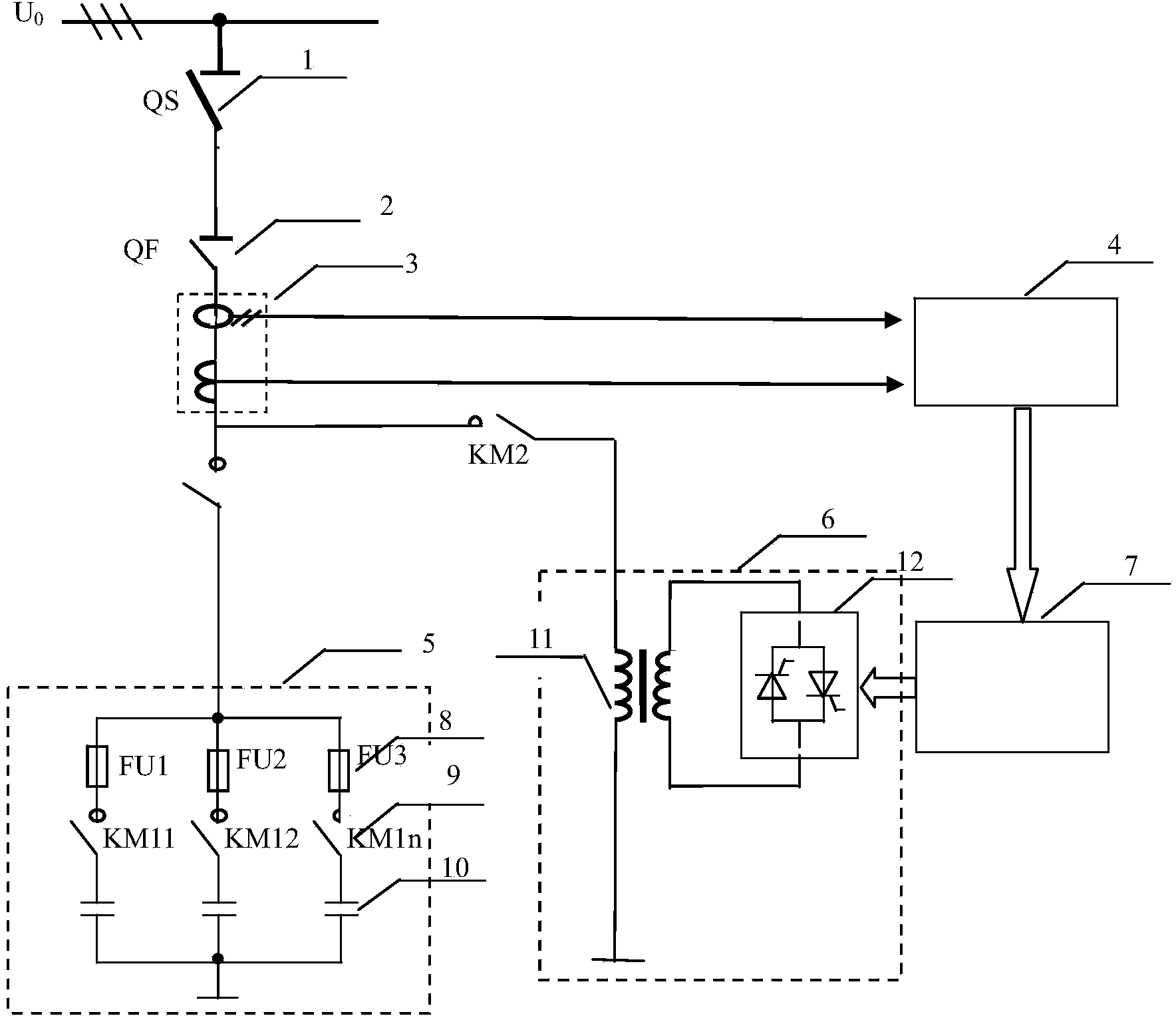 Quick dynamic reactive-power compensating method of combined electrical load