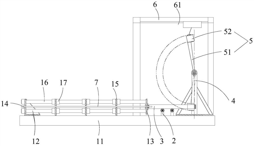 Impact test device for rod-shaped anchoring assembly