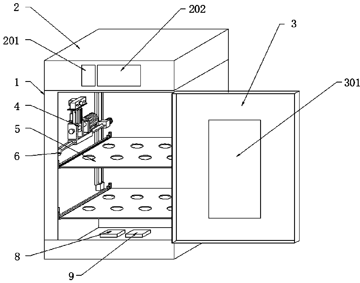 A kind of on-line monitoring device of microbial petri dish