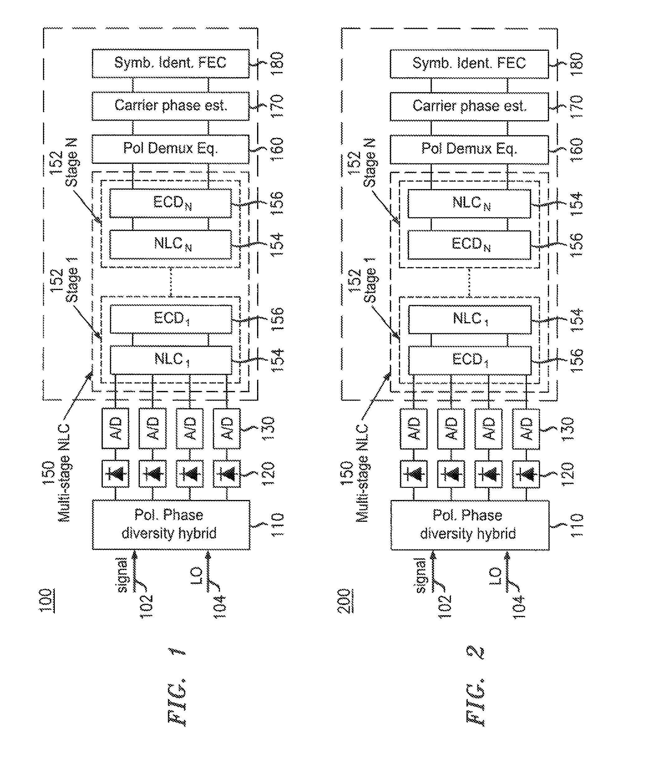 Electronic nonlinearity compensation for optical transmission systems