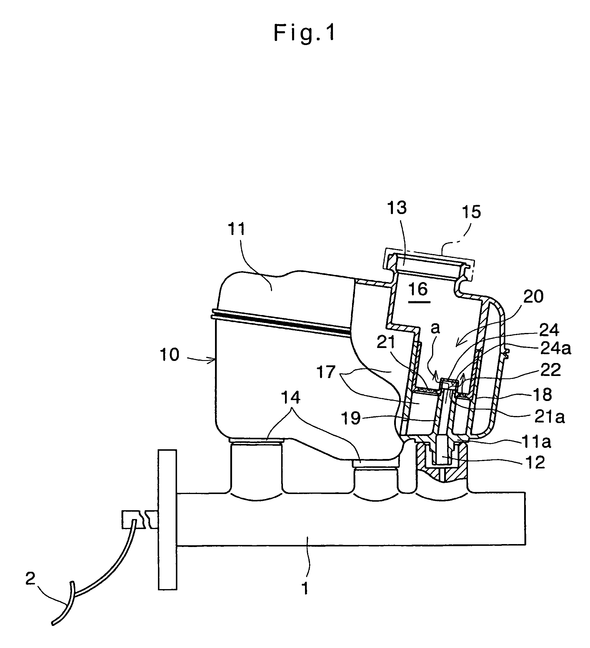 Reservoir tank for vehicle brake system