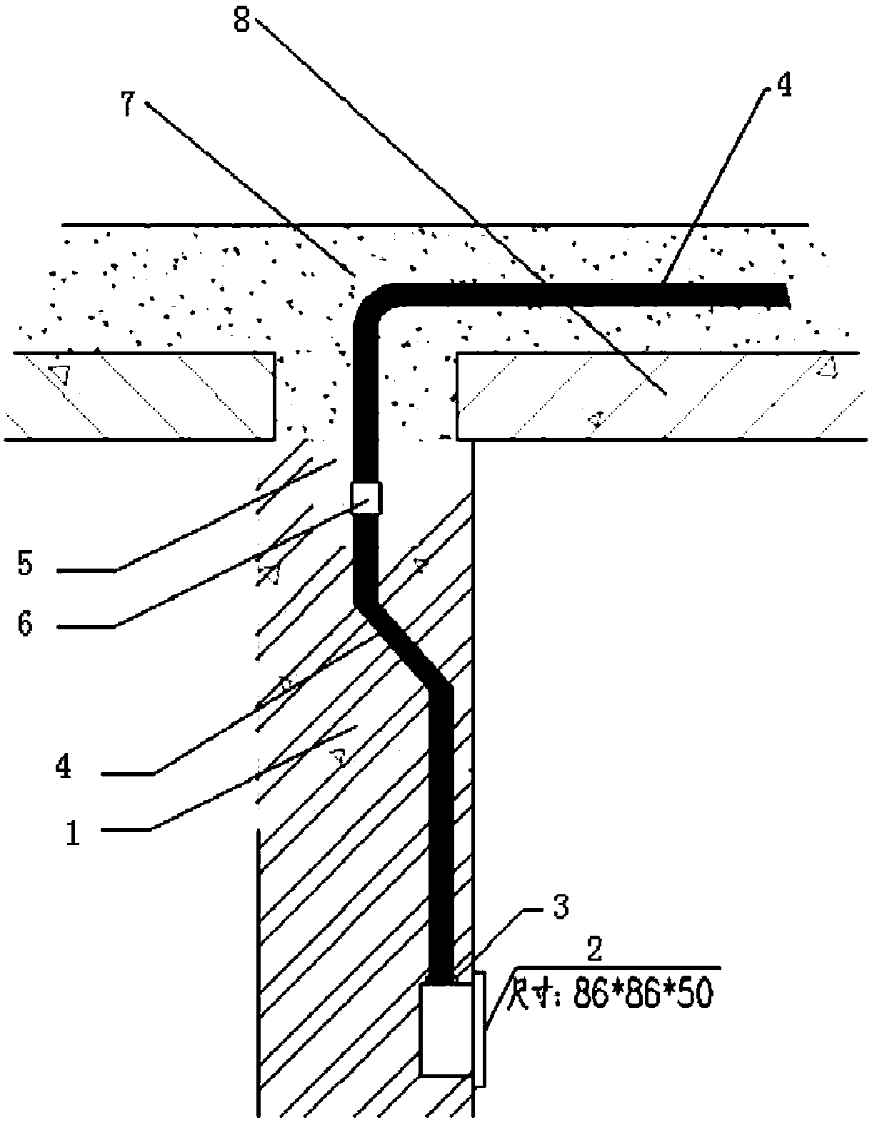 Method for generating a nozzle hole in a wall top-moving connection