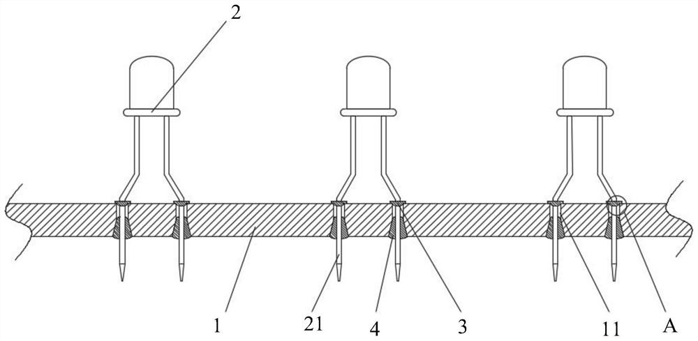 A position accurate auxiliary device for diode pin welding