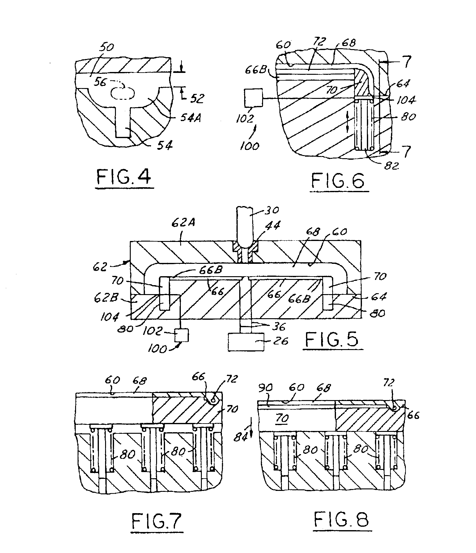 Plastic injection molded articles with hollow rib members
