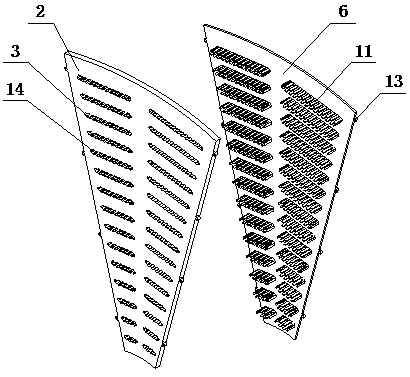 Cement grinding mill discharging grid plate