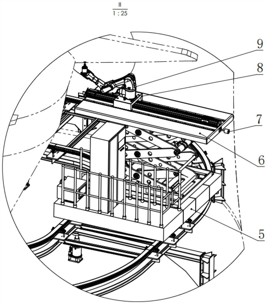 On-site robot in-situ measurement-milling and repairing integrated process method and system